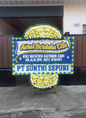 Papan Bunga Duka di Demang Lebar Daun